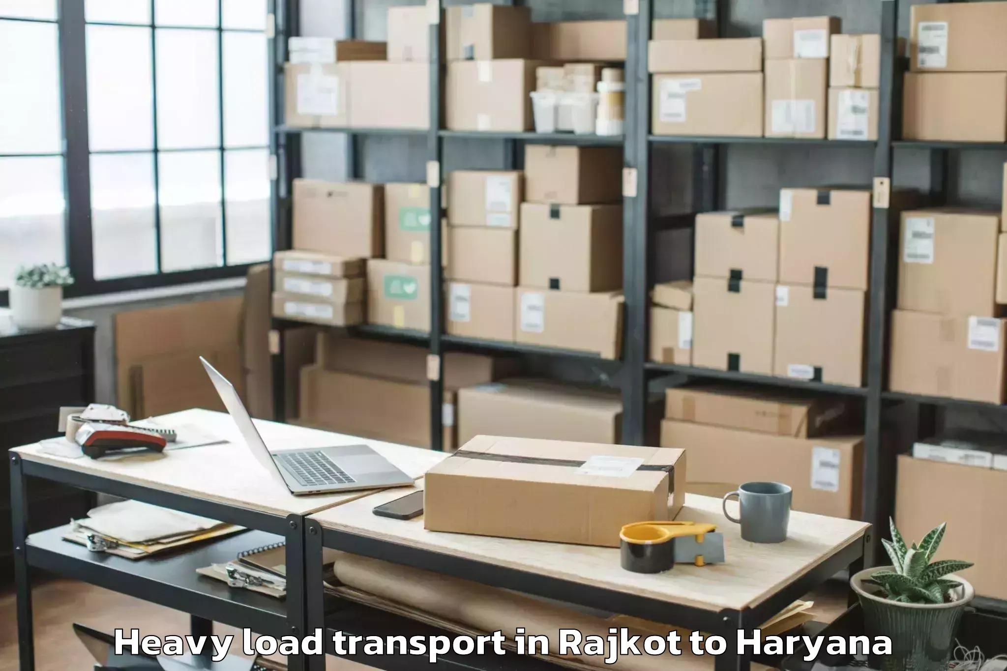 Leading Rajkot to Abhilashi University Sonipat Heavy Load Transport Provider